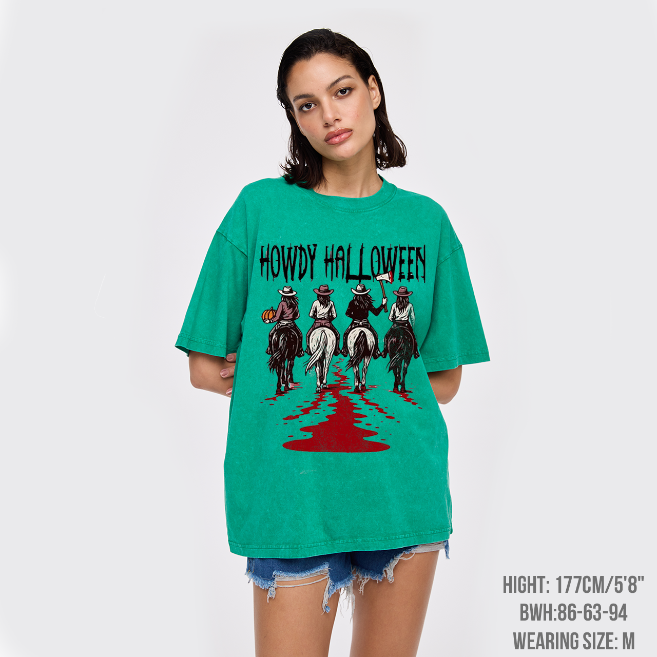 Howdy Halloween Cowgirl Spirit Garment-dye Tees
