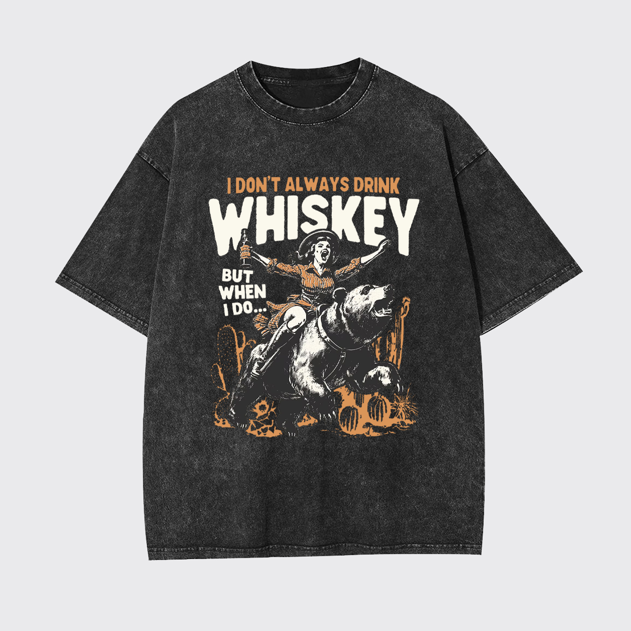 Funny Western Girl Whiskey Garment-dye Tees