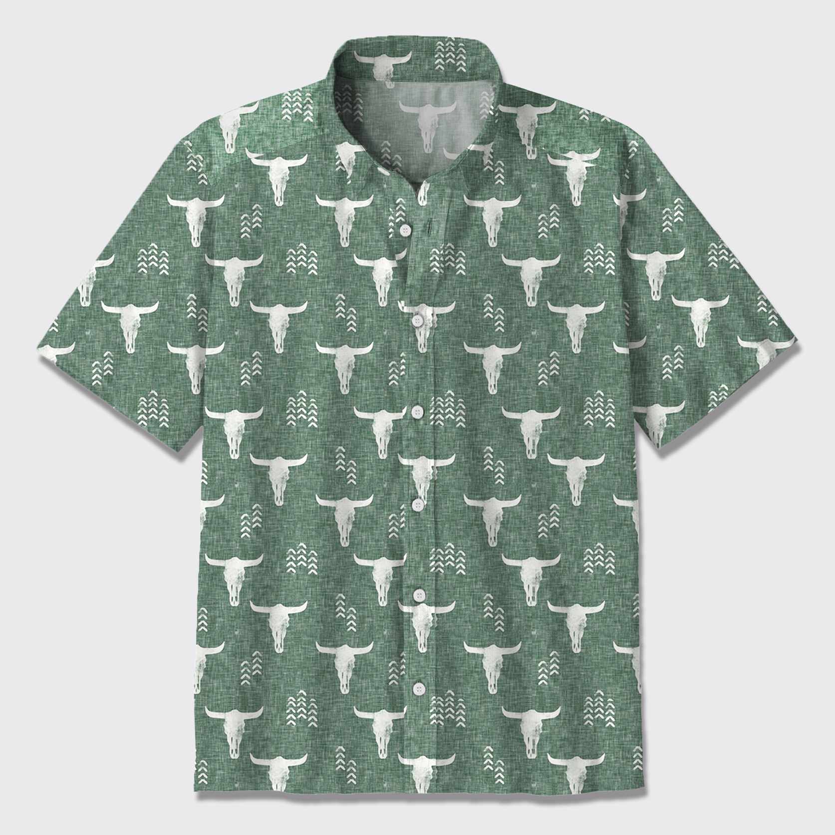 Green Cow Button Up Shirts