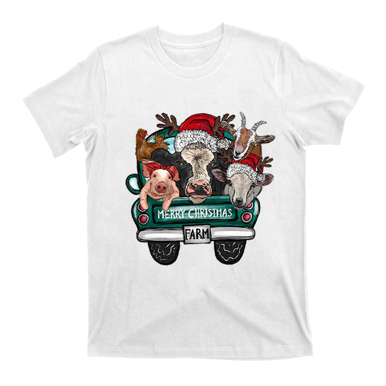 Attend a Christmas party with three farm pets T-Shirt