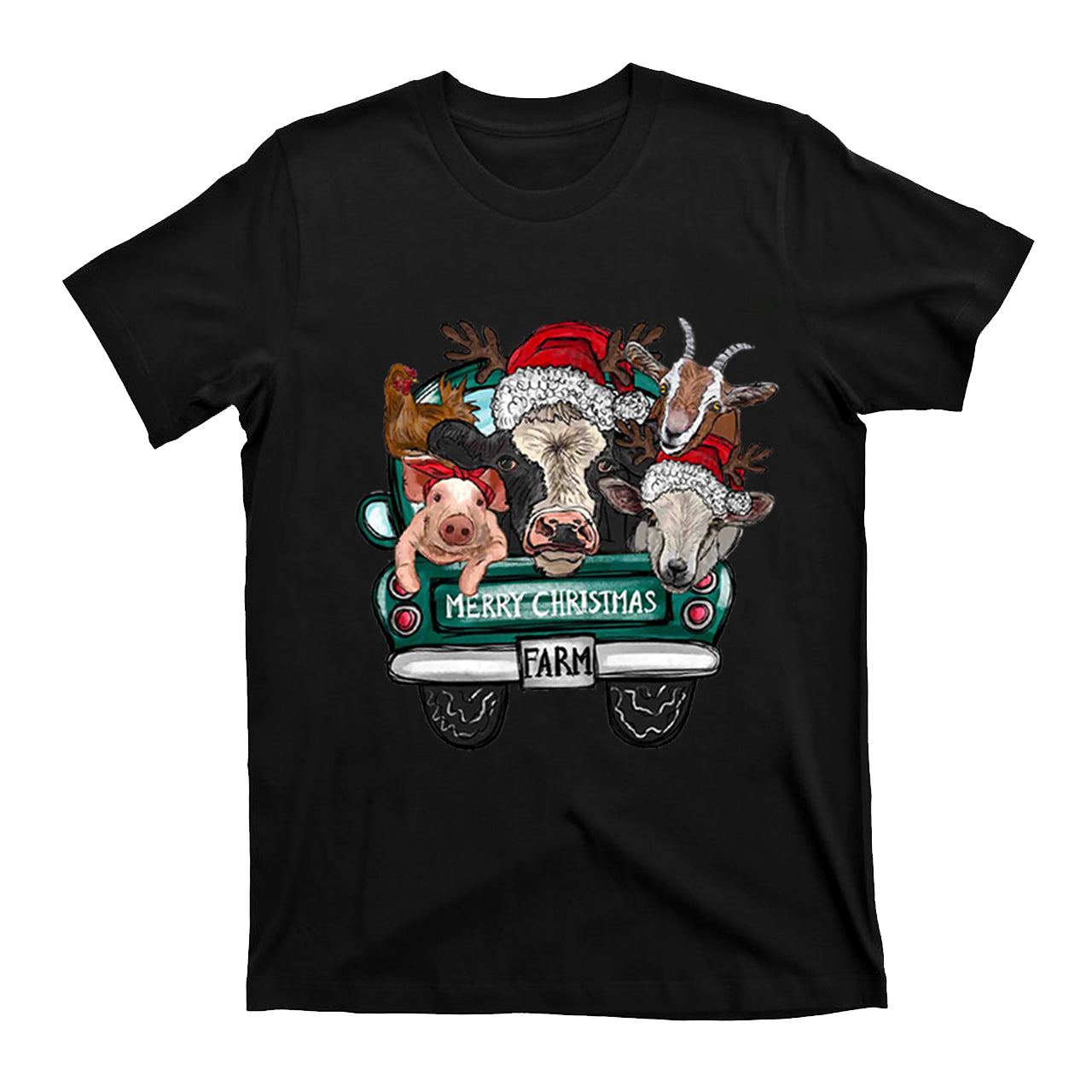 Attend a Christmas party with three farm pets T-Shirt