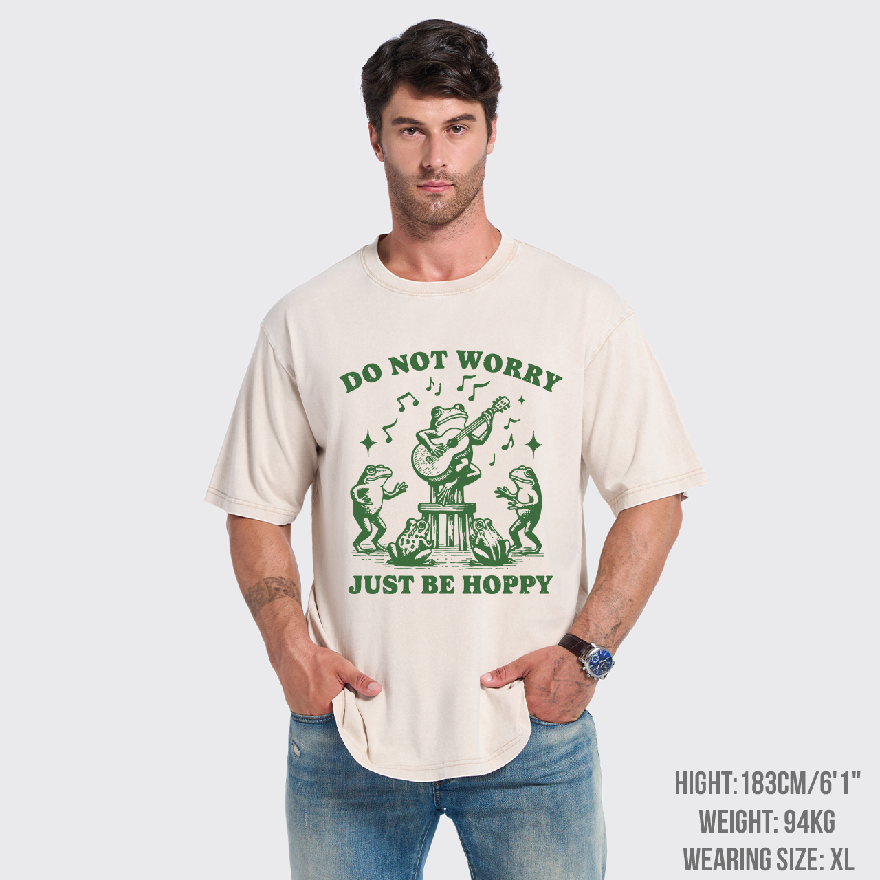 Do Not Worry Just Be Hoppy Garment-dye Tees