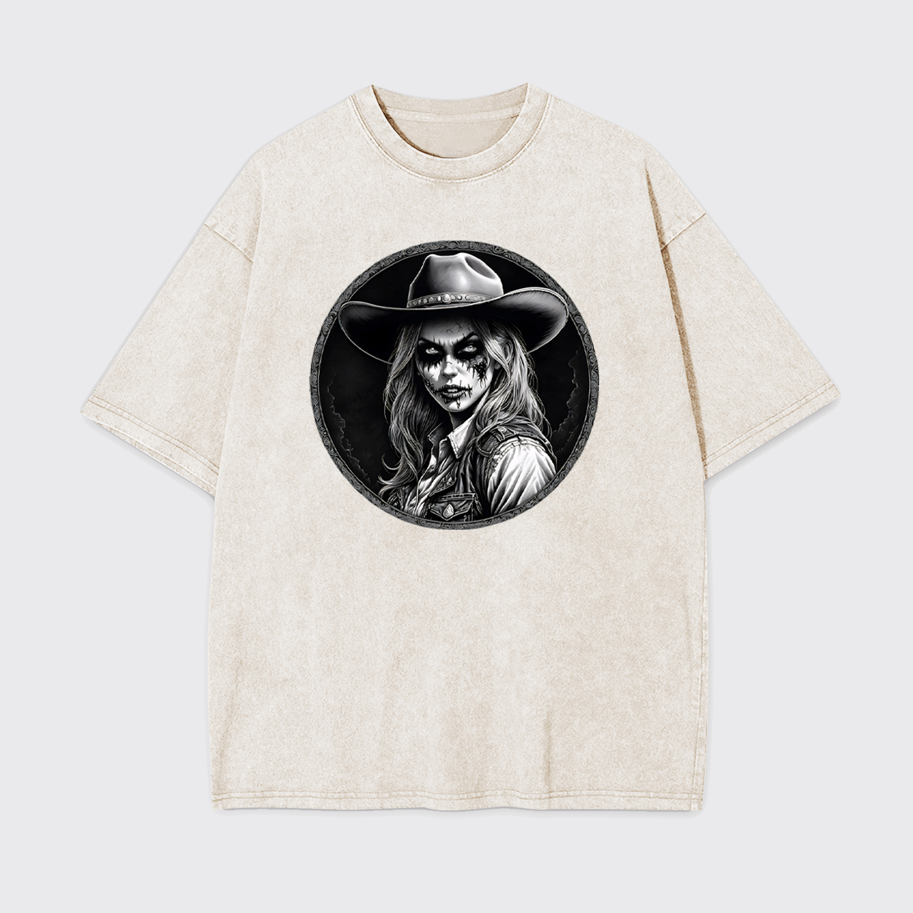 Halloween Undead Cowgirl Garment-dye Tees
