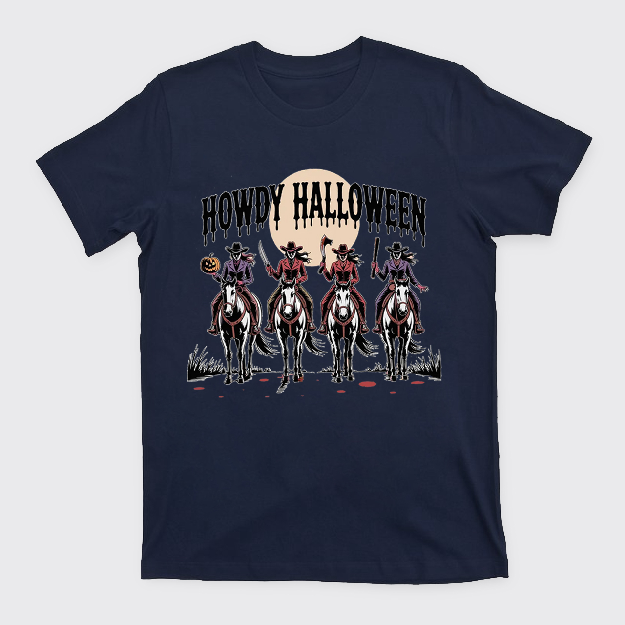 Cowgirl Riding Halloween T-Shirts