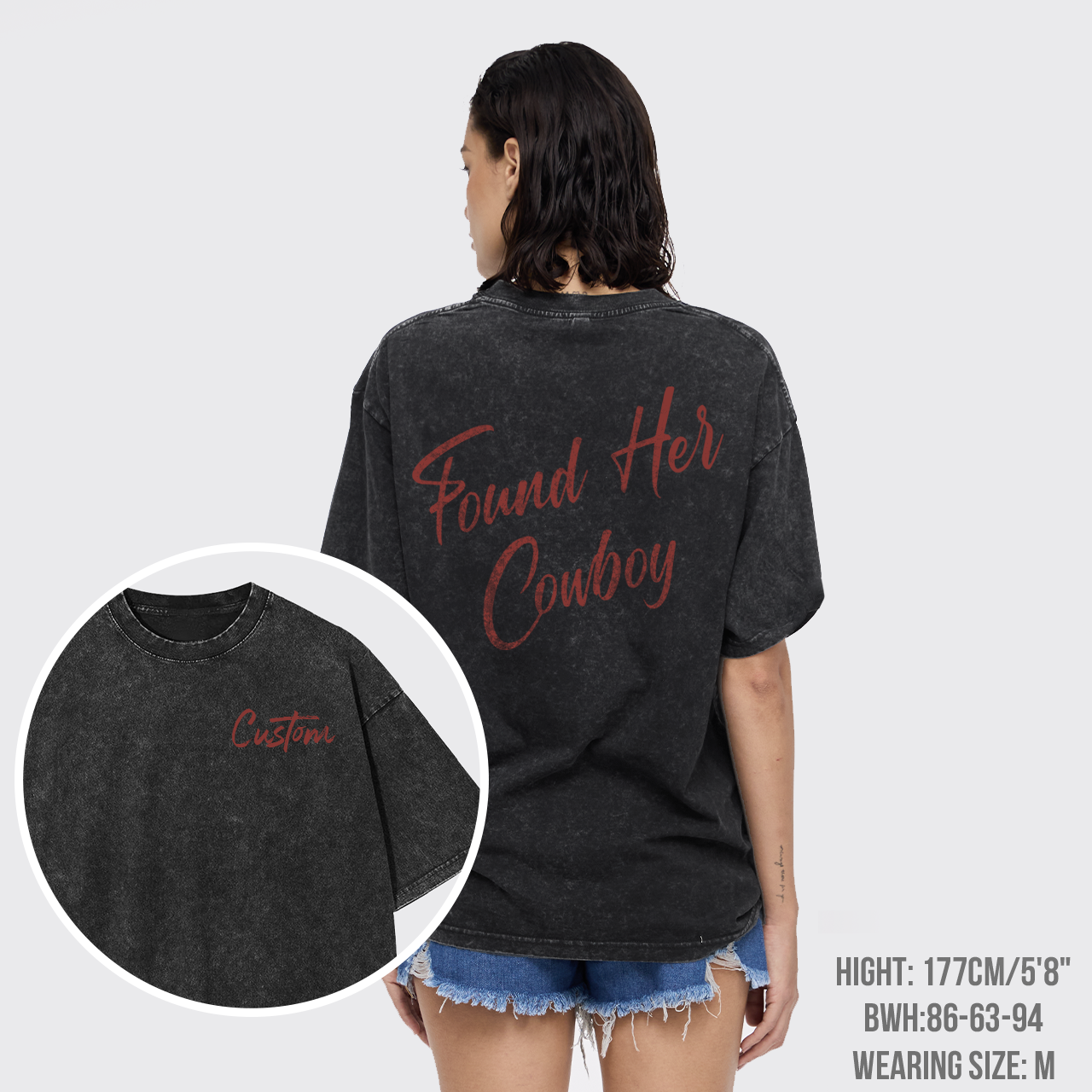 Personalized Found Her Cowboy Garment-dye Tees