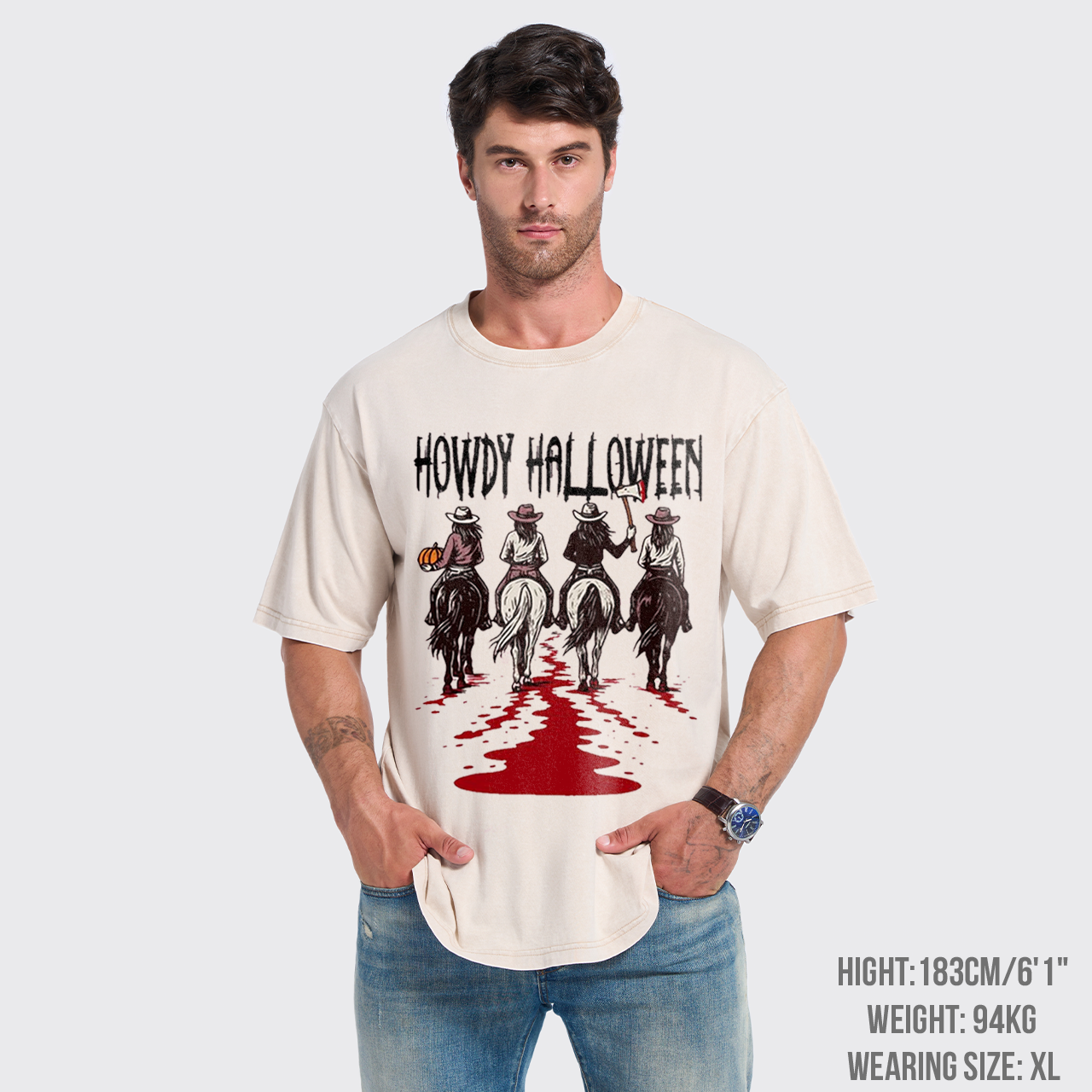 Howdy Halloween Cowgirl Spirit Garment-dye Tees