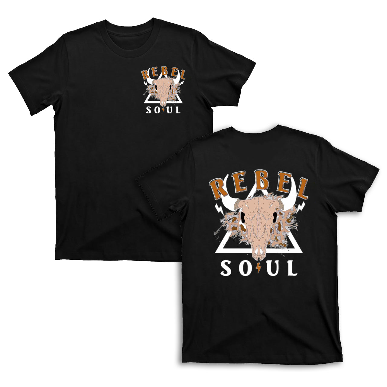 Rebel Soul Lightning Bull T-Shirts
