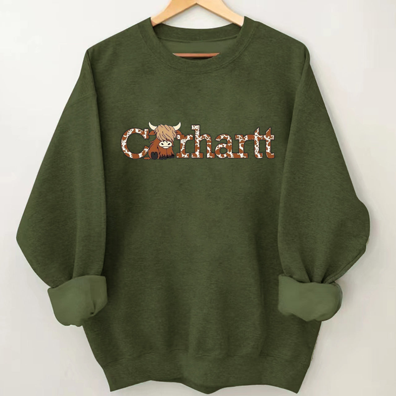 Highland Cow Western Sweatshirt