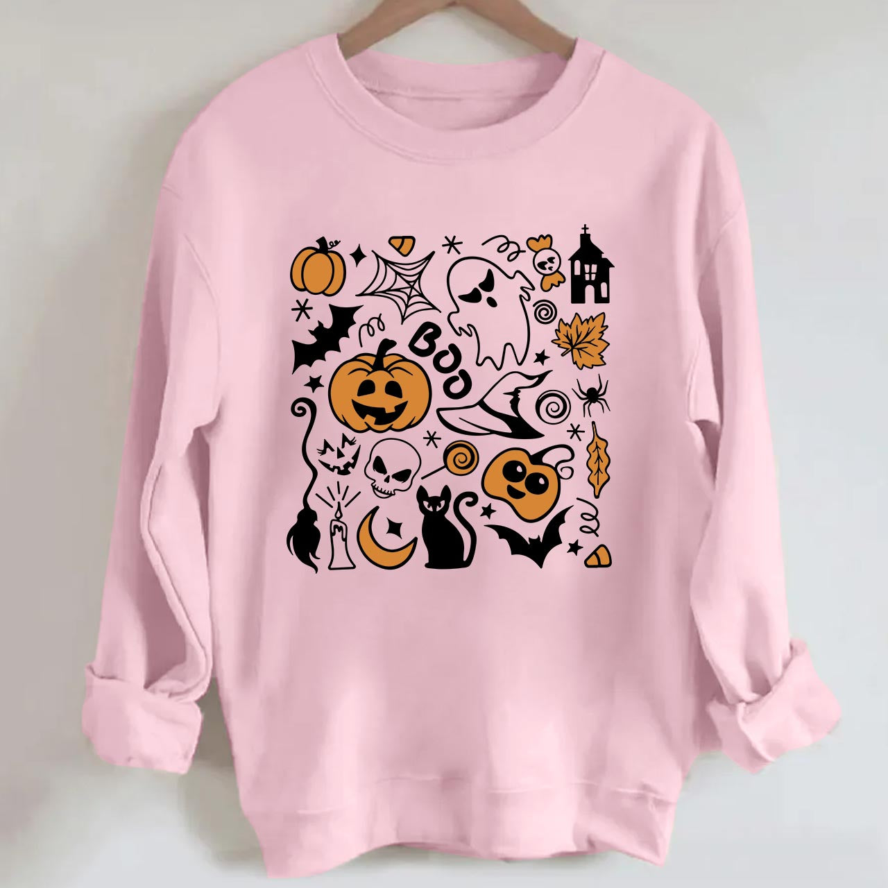 Vintage Pumpkin Spooky Halloween Sweatshirt
