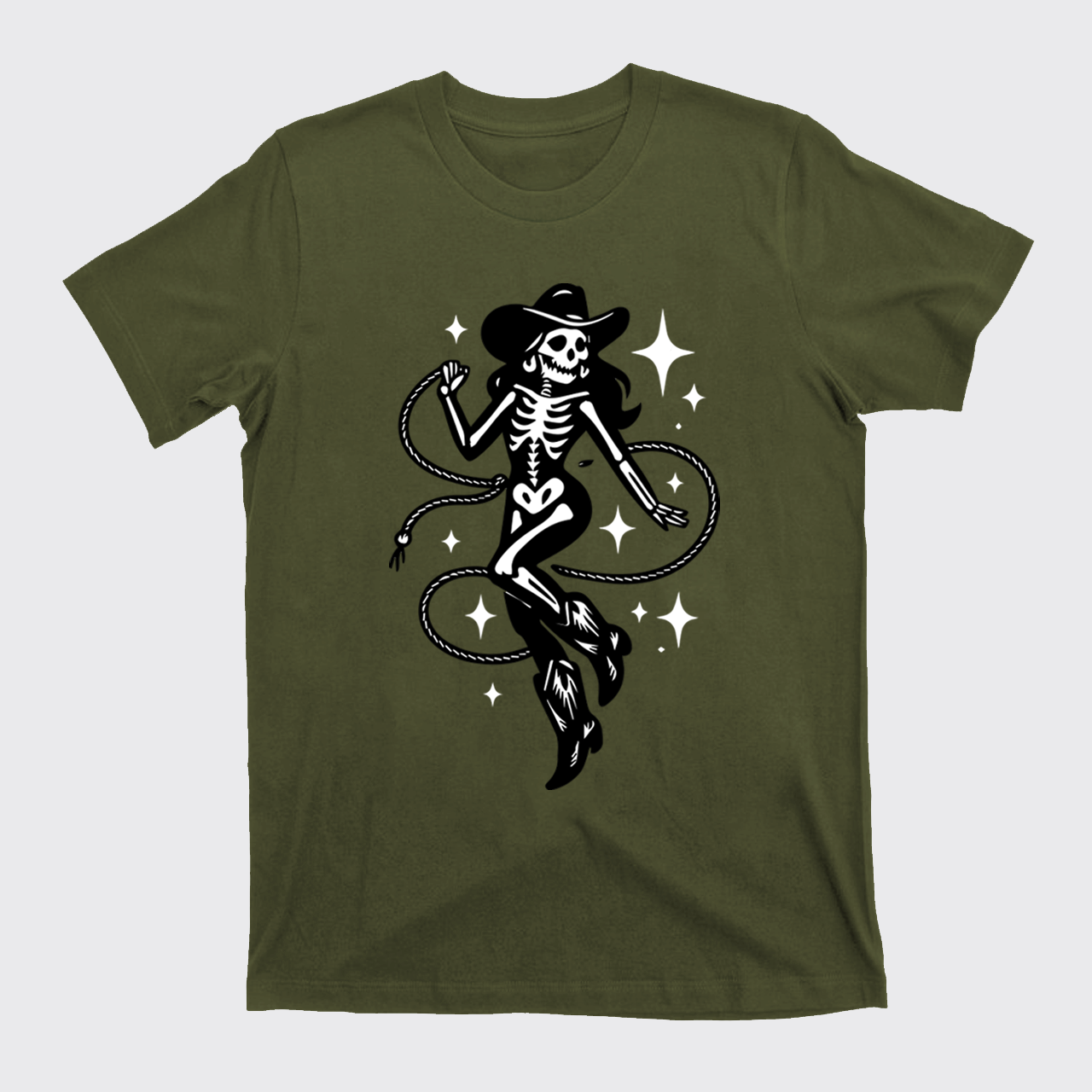 Halloween Skeleton Cowgirl T-Shirts
