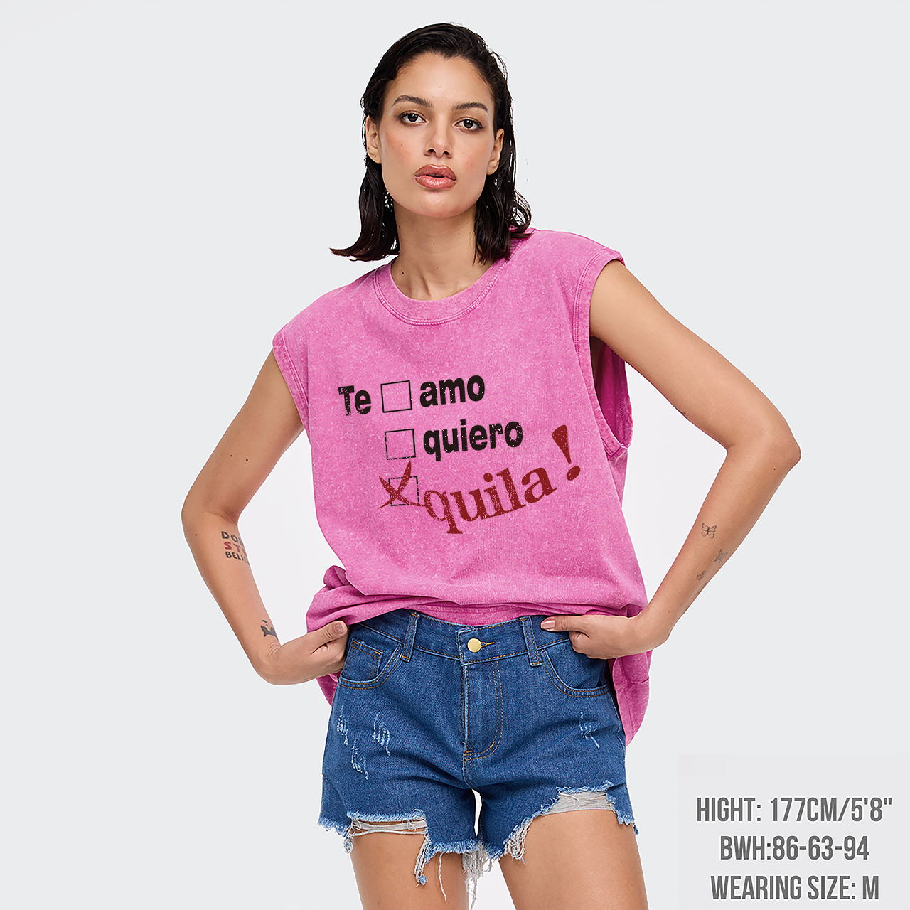 Tequila Lover Washed Tanks