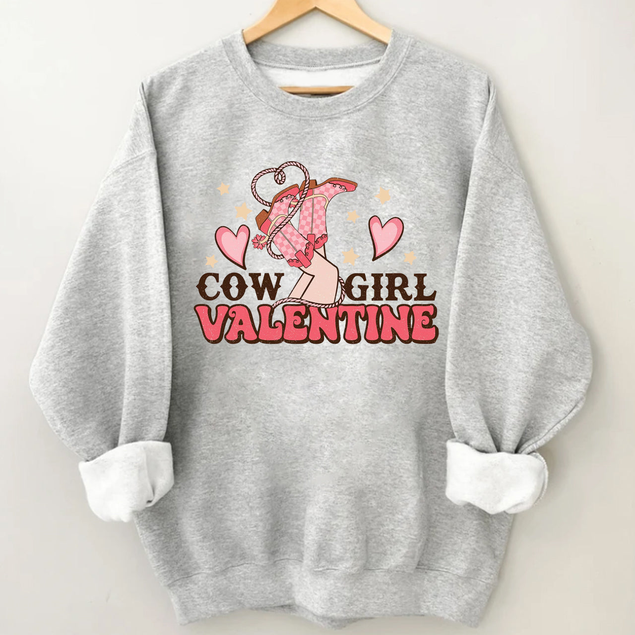 Cowgirl Valentine Boots Sweatshirt