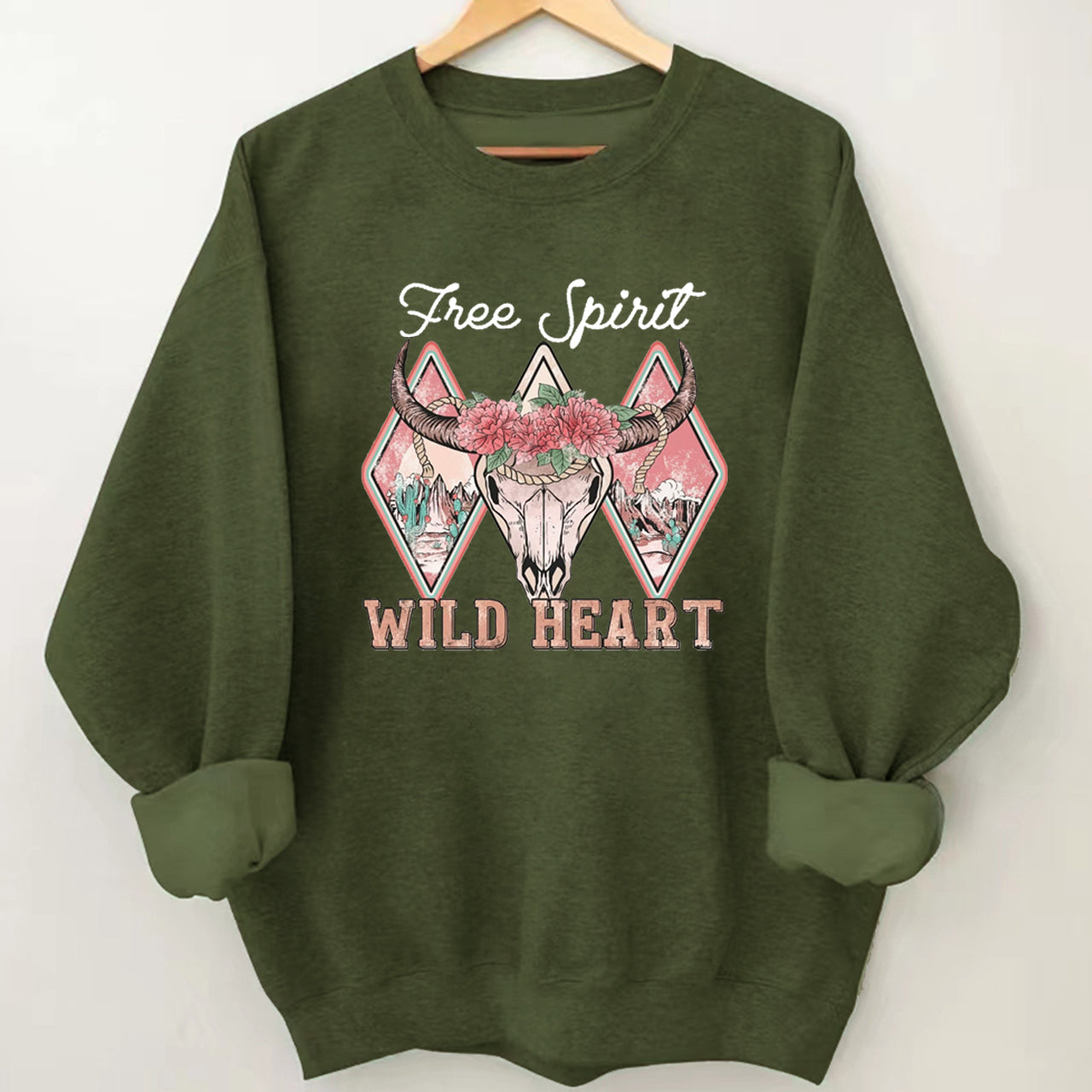 Wild Heart Valentine Boots Sweatshirt