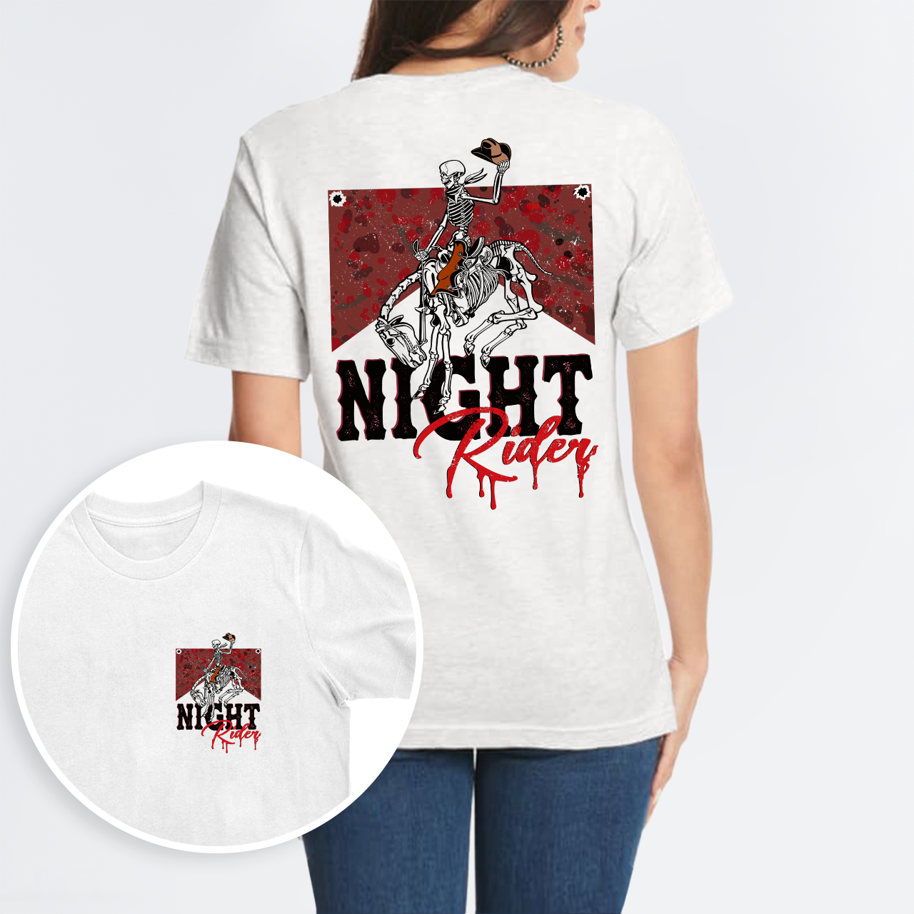 Cowboy Night Rider Double sided printing T-Shirts