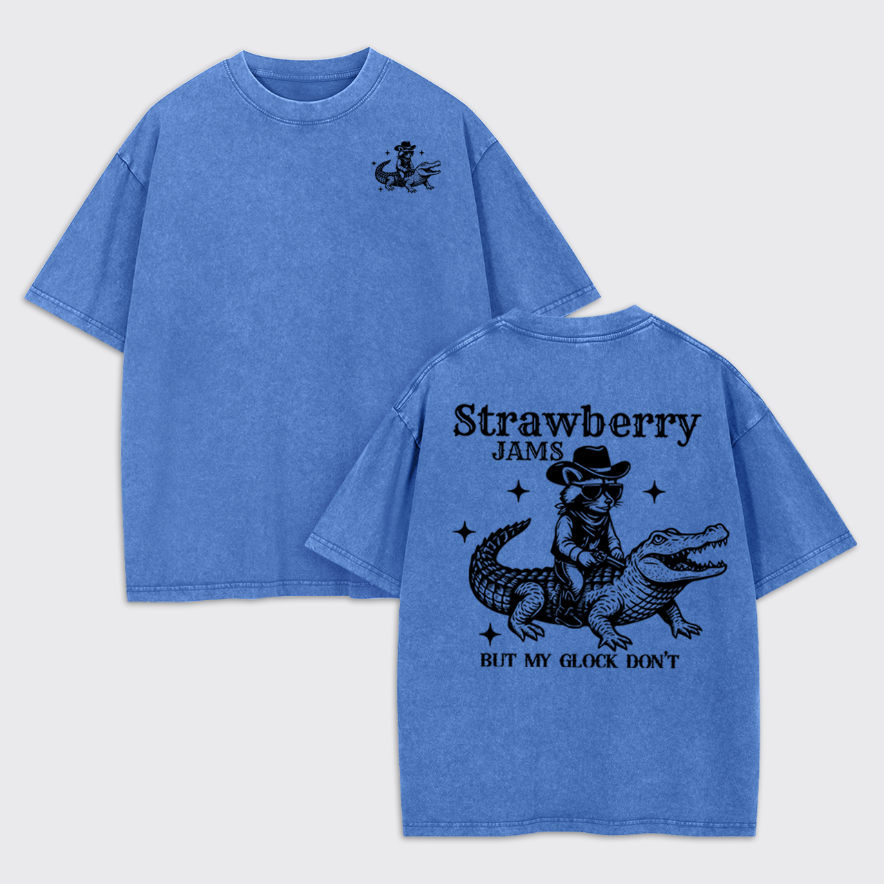 Snarky Sayings-Strawberry Jams But My Glock Don't Garment-dye Tees