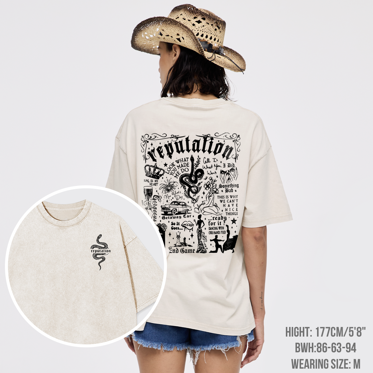 Cute Cat Album Music Garment-dye Tees