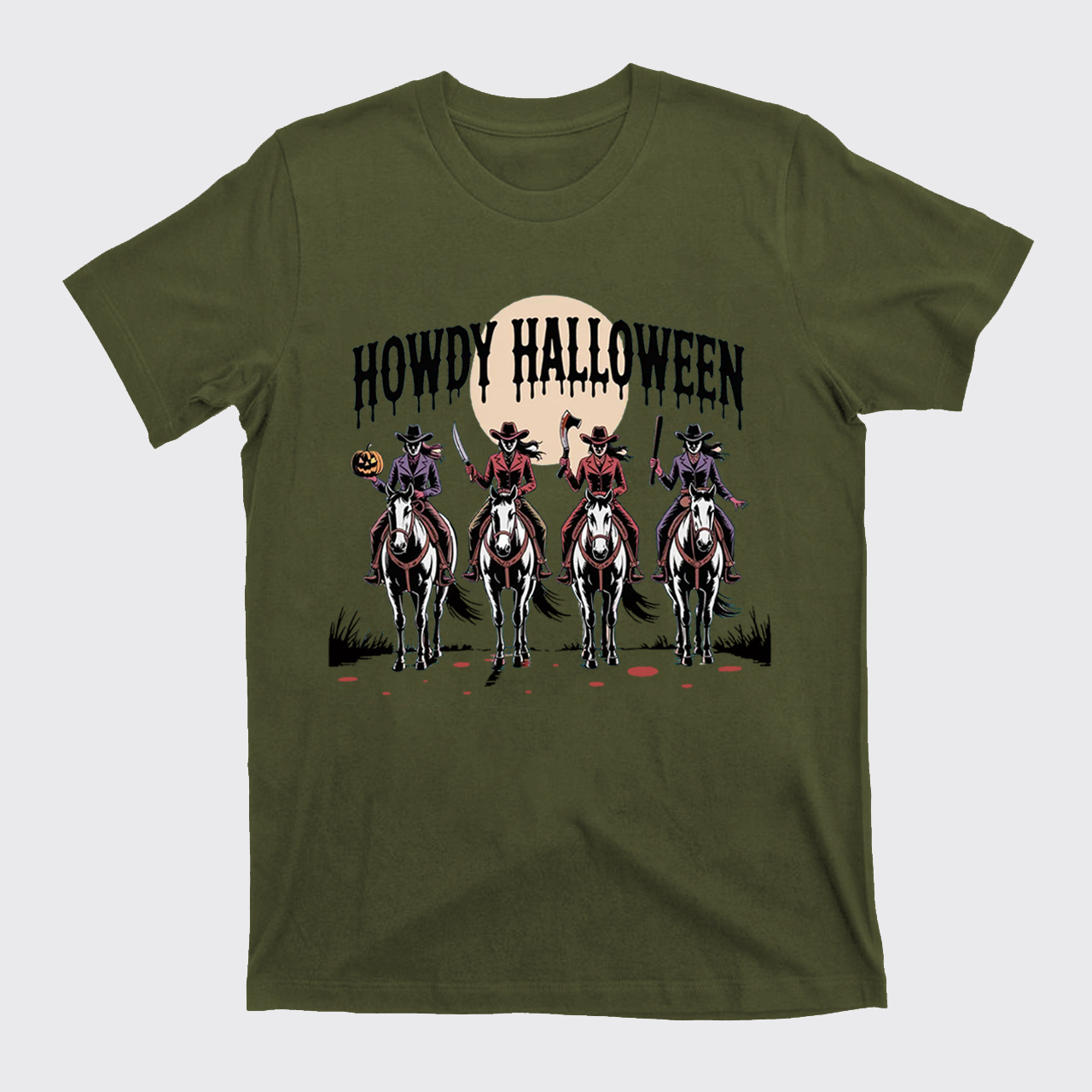 Cowgirl Riding Halloween T-Shirts