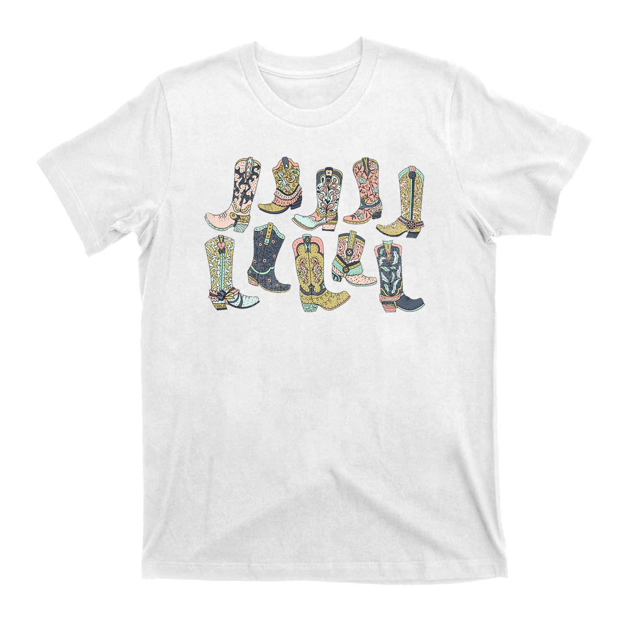 Cowgirl Boots Western Graphic Tee for Women