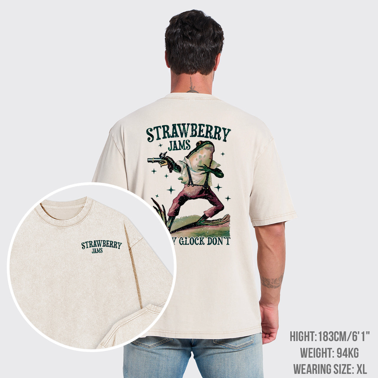 Strawberry Jams But My Glock Don't Garment-dye Tees