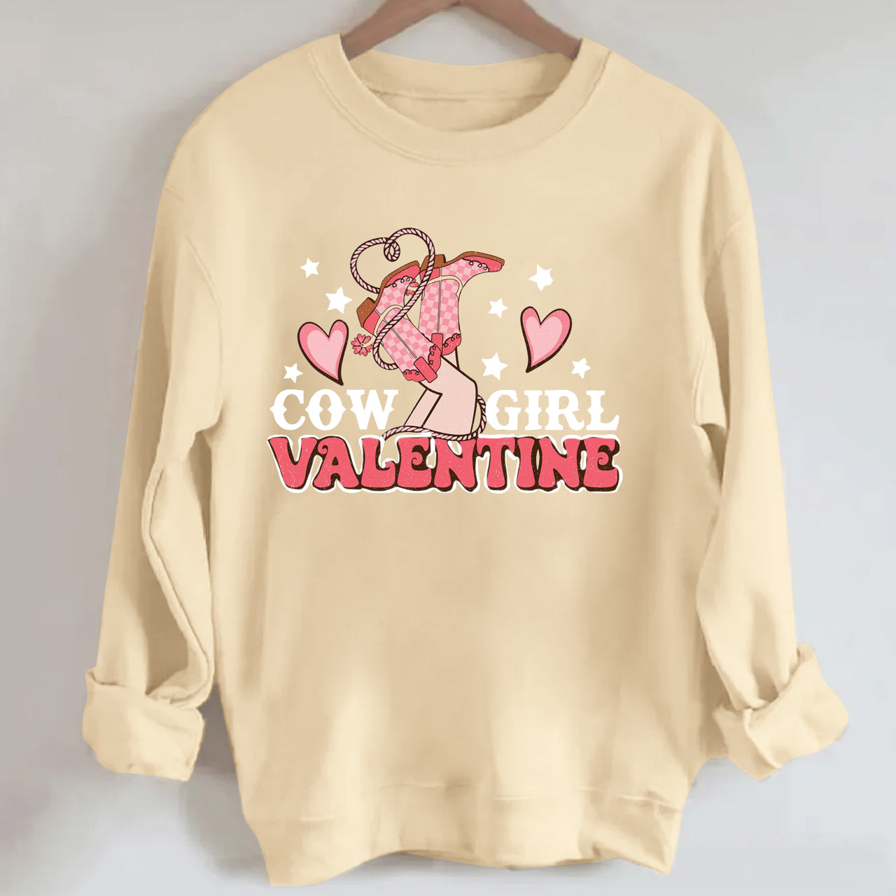Cowgirl Valentine Boots Sweatshirt