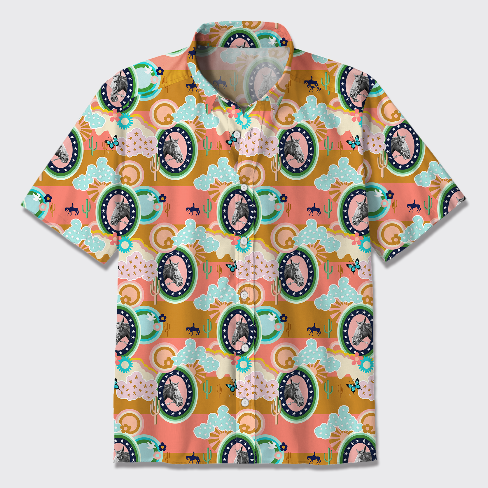 Mirror Mirror Pretty Horse Button Up Shirts
