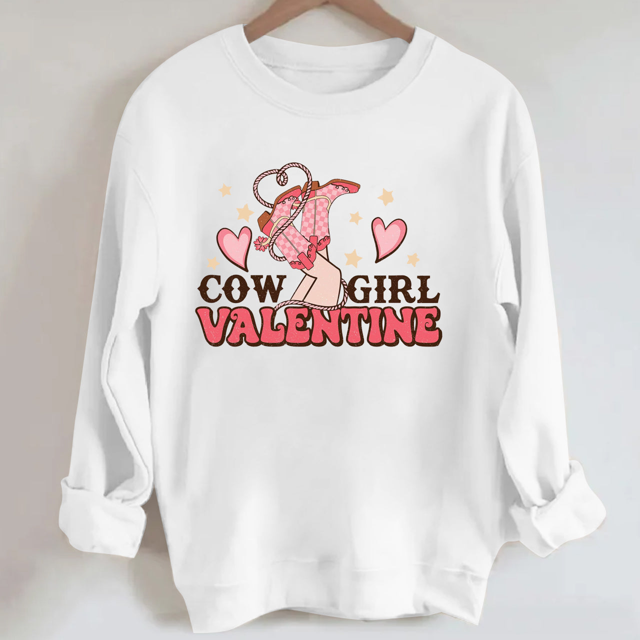 Cowgirl Valentine Boots Sweatshirt