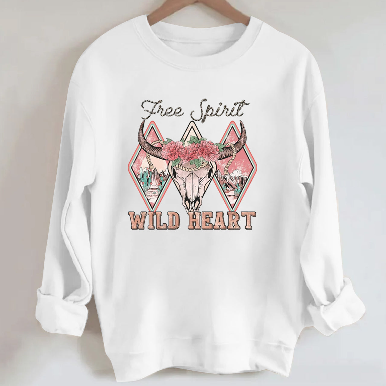 Wild Heart Valentine Boots Sweatshirt