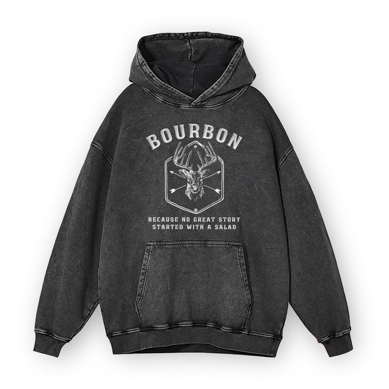 Funny Bourbon Garment-Dye Hoodies