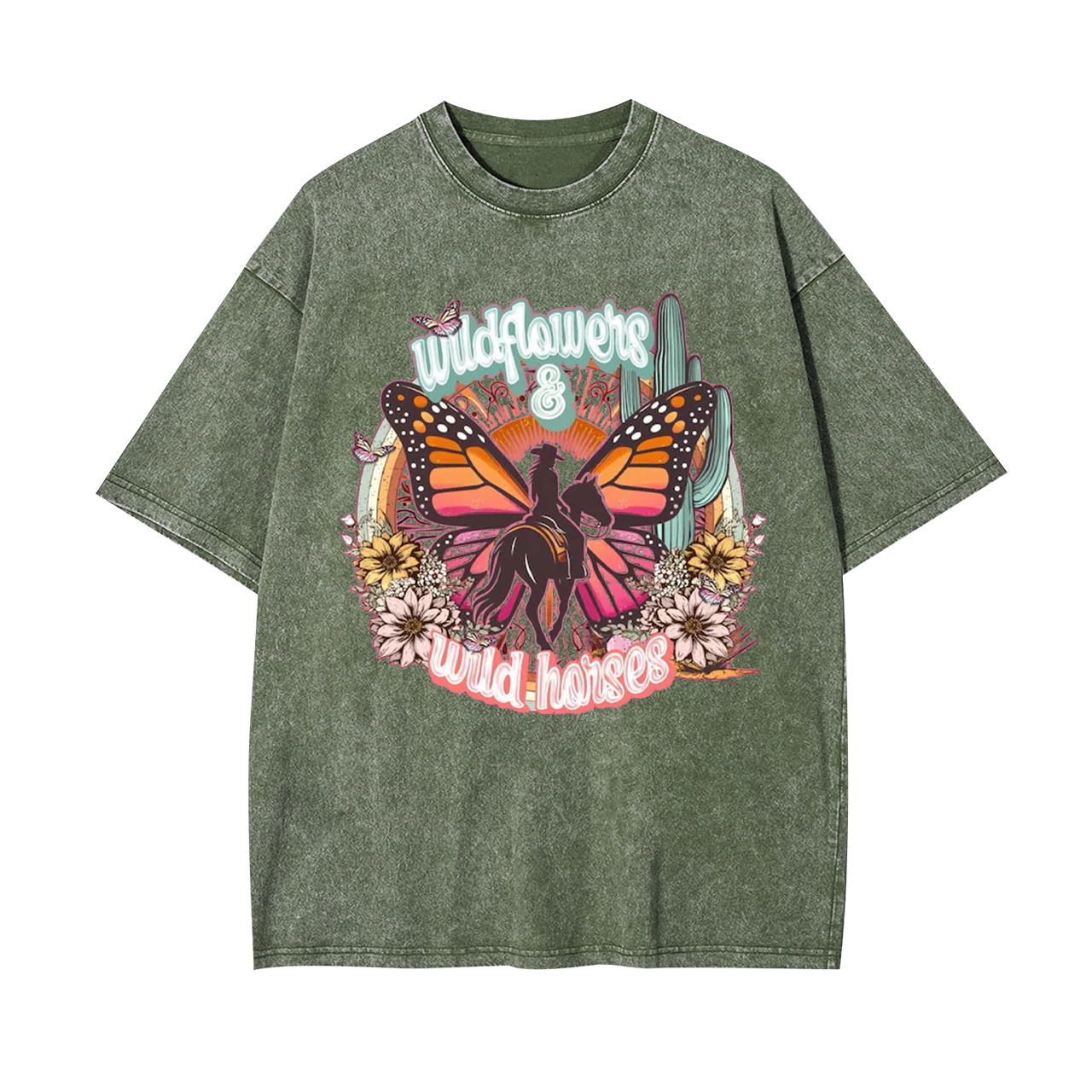 Wild Flowers Wild Horses Garment-dye Tees