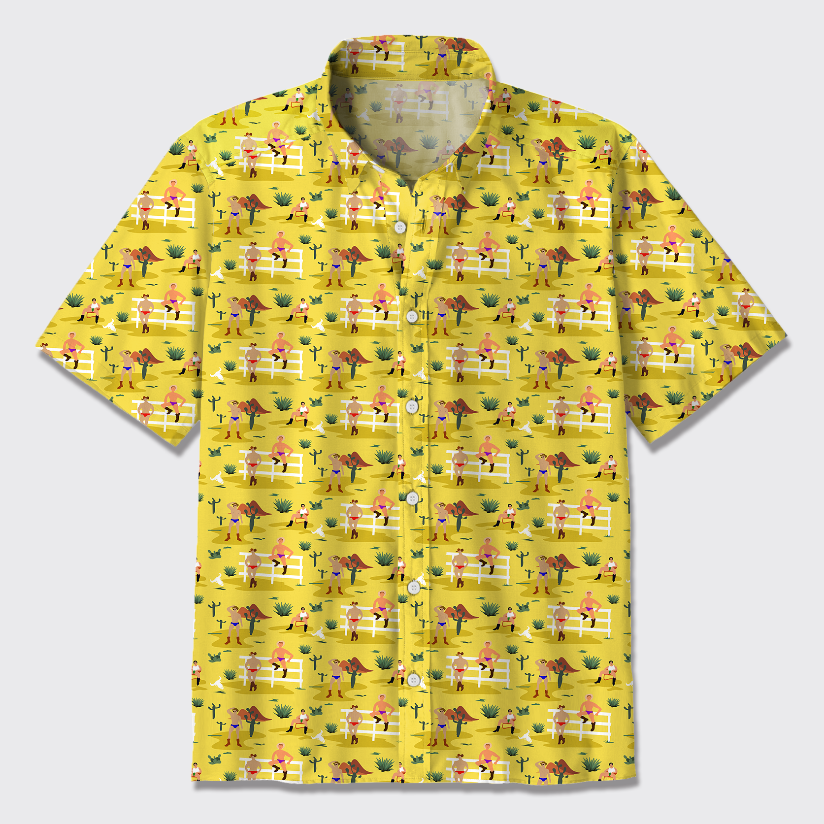 Posing Cowboy Button Up Shirts