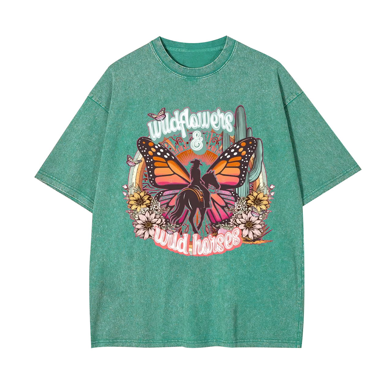 Wild Flowers Wild Horses Garment-dye Tees