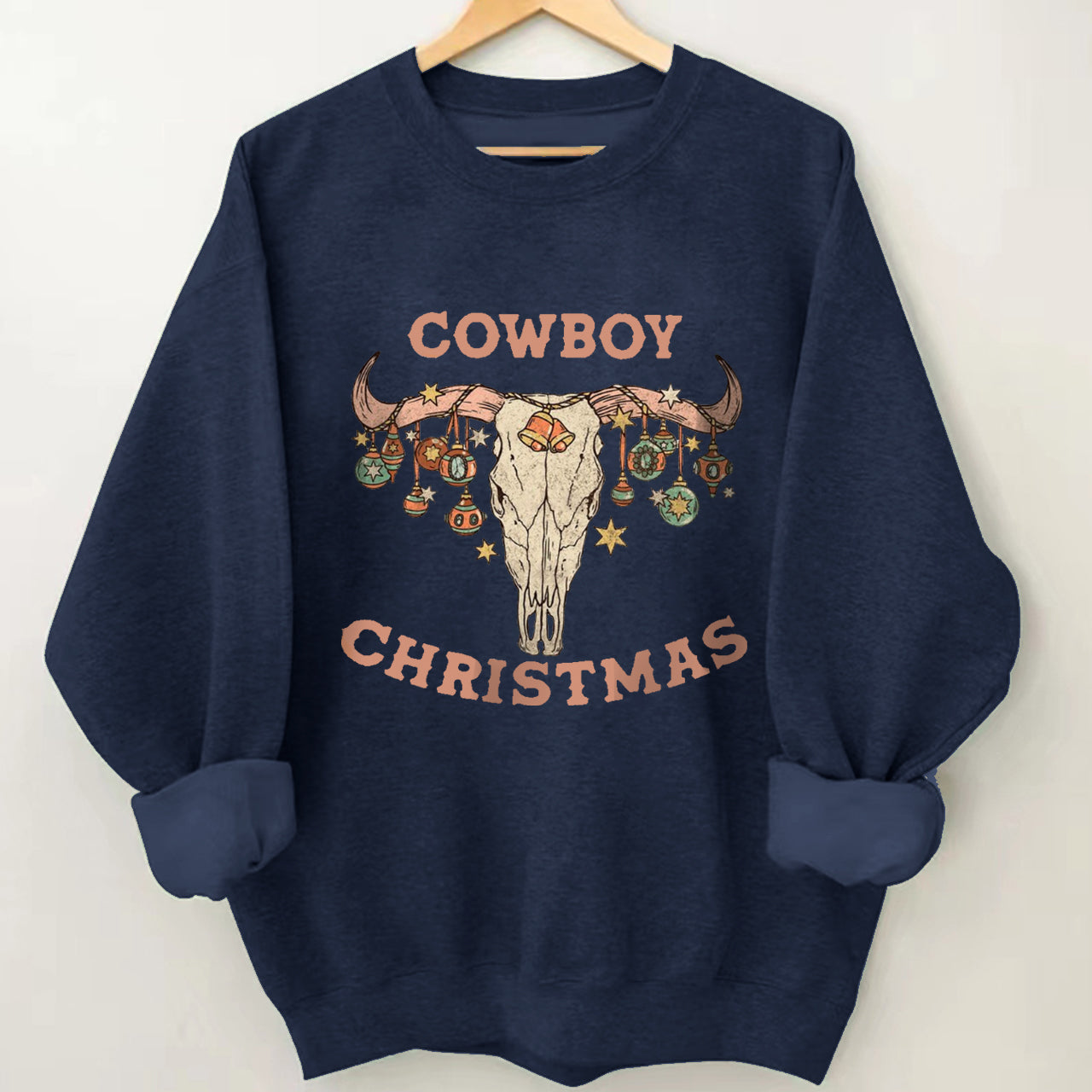 Christmas Cowboy Fantasy glass lamp Sweatshirt