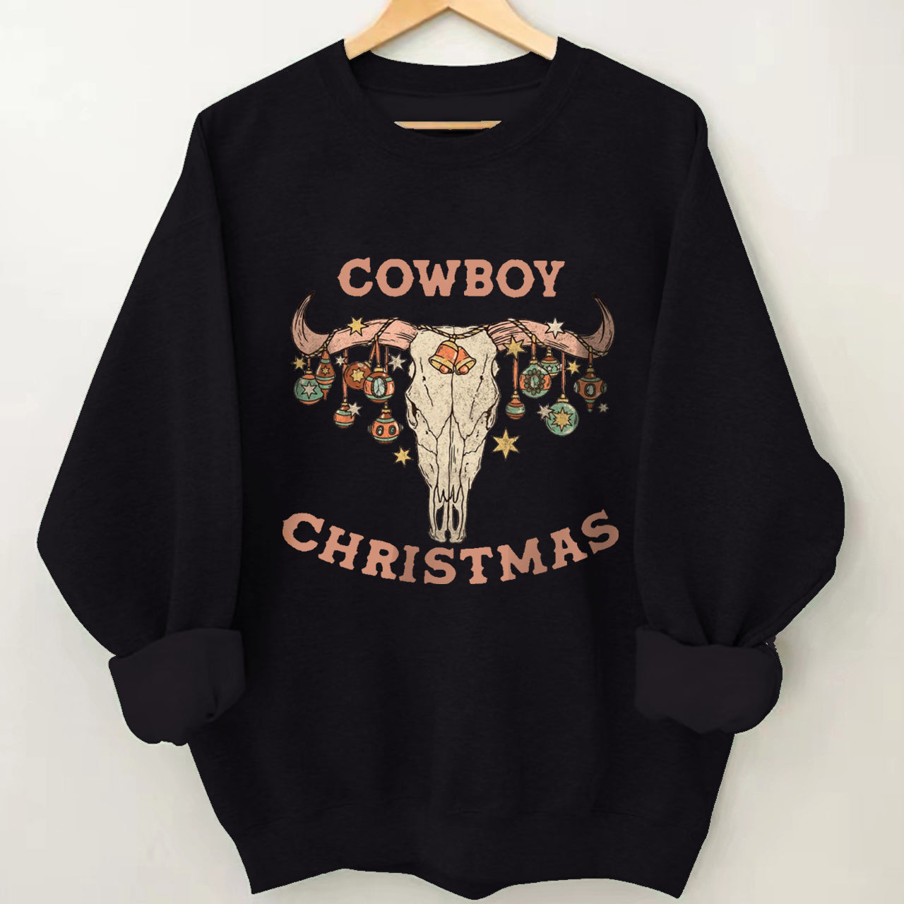 Christmas Cowboy Fantasy glass lamp Sweatshirt