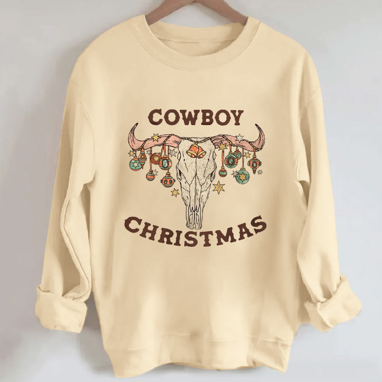 Christmas Cowboy Fantasy glass lamp Sweatshirt
