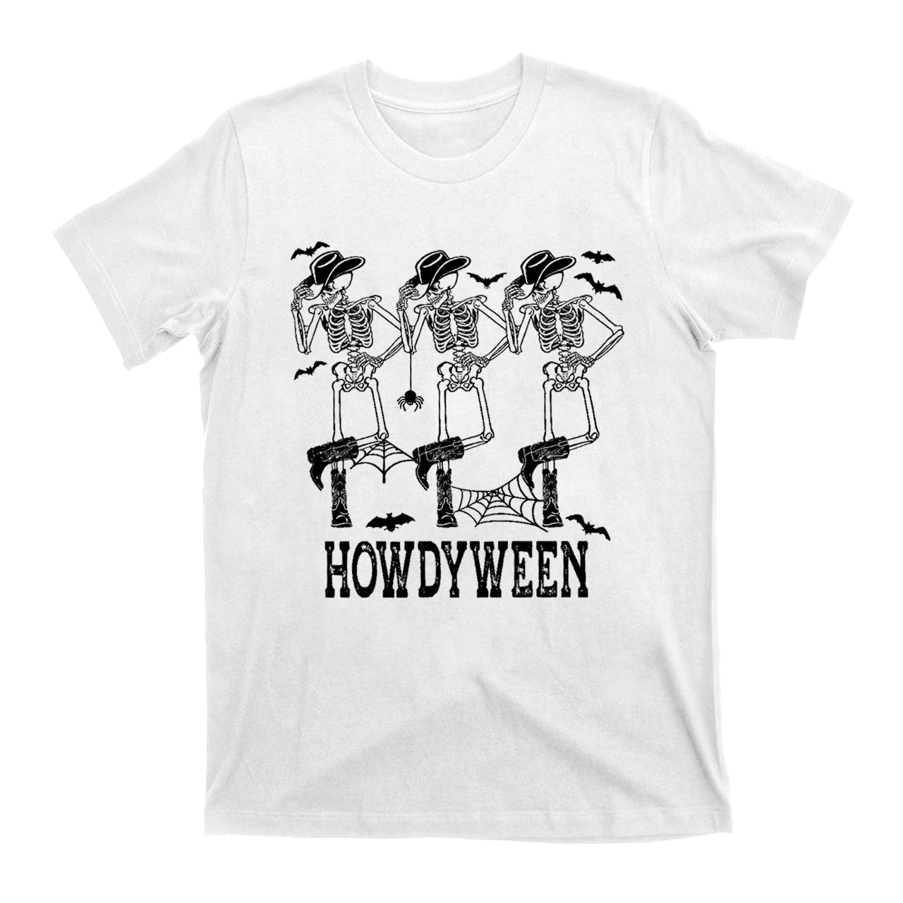 Cowboy Western Halloween Dancing Skelton  Shirt