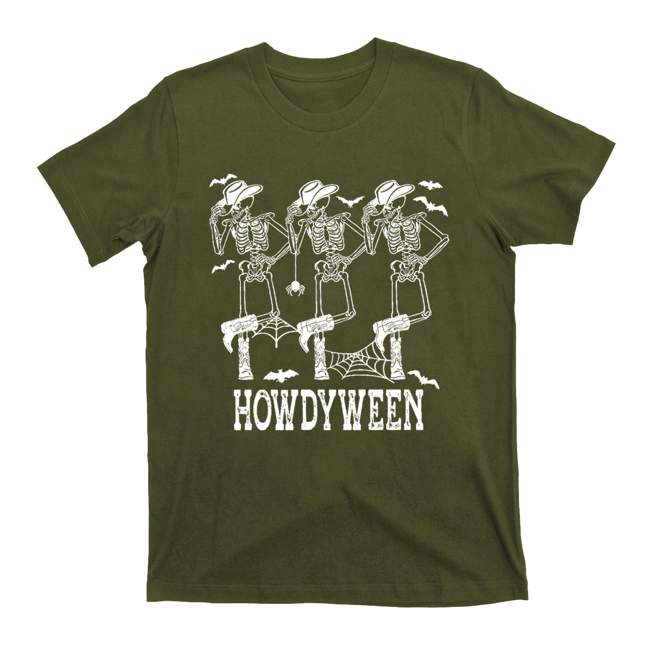 Cowboy Western Halloween Dancing Skelton  Shirt