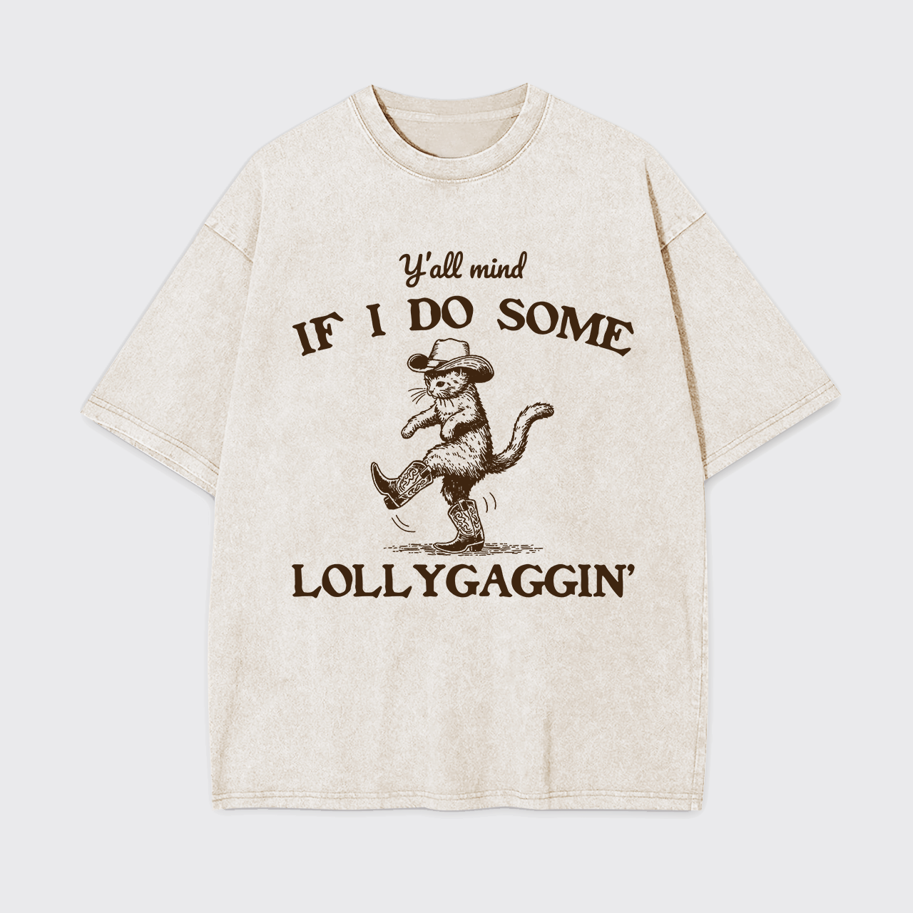 Sneaky Cowboy Cat Garment-dye Tees