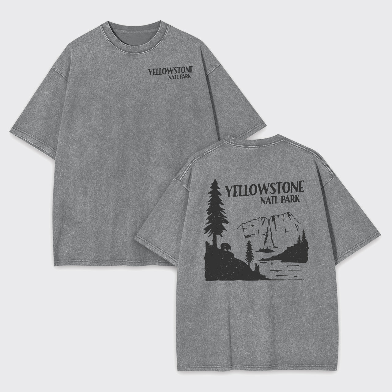 Yellowstone National Park Art Print Garment-dye Tees