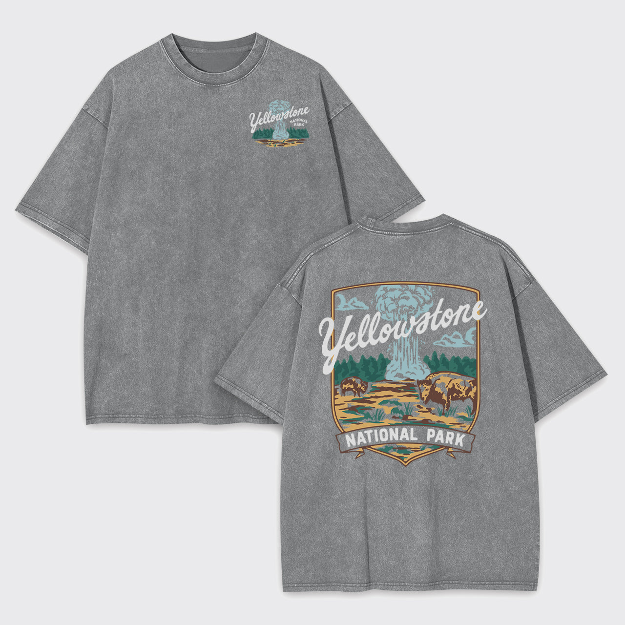 Yellowstone Vintage Illustration Garment-dye Tees
