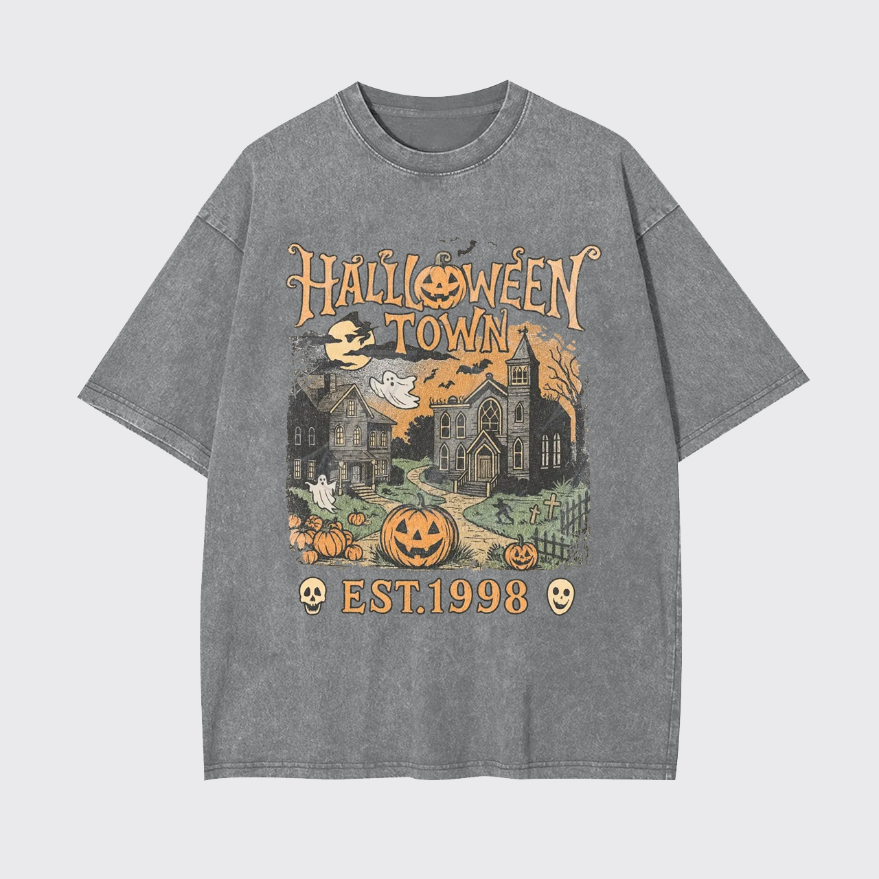Vintage 90s Halloween Spooky Garment-dye Tees