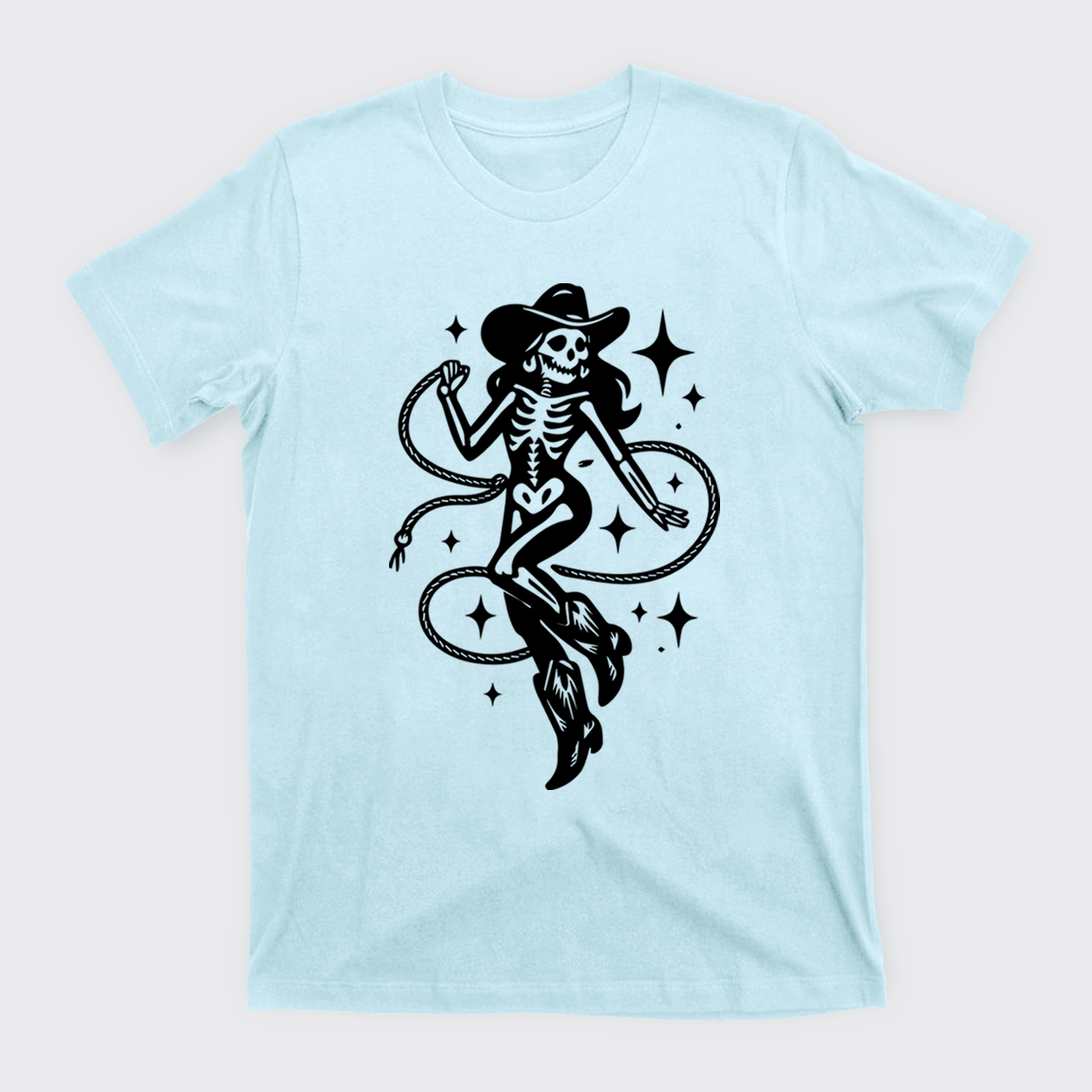 Halloween Skeleton Cowgirl T-Shirts