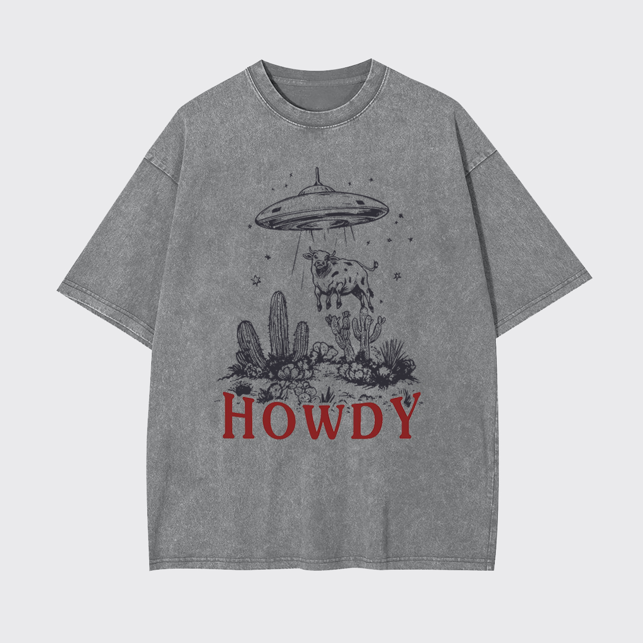 Howdy UFO Vintage Cowboy Garment-dye Tees