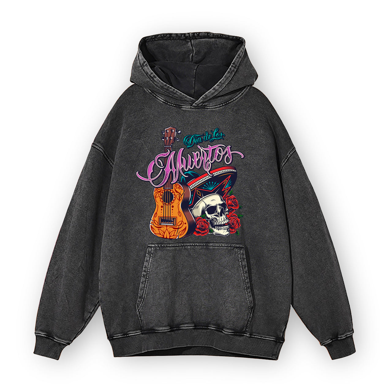 Dia De Los Muertos Vintage Garment-Dye Hoodies