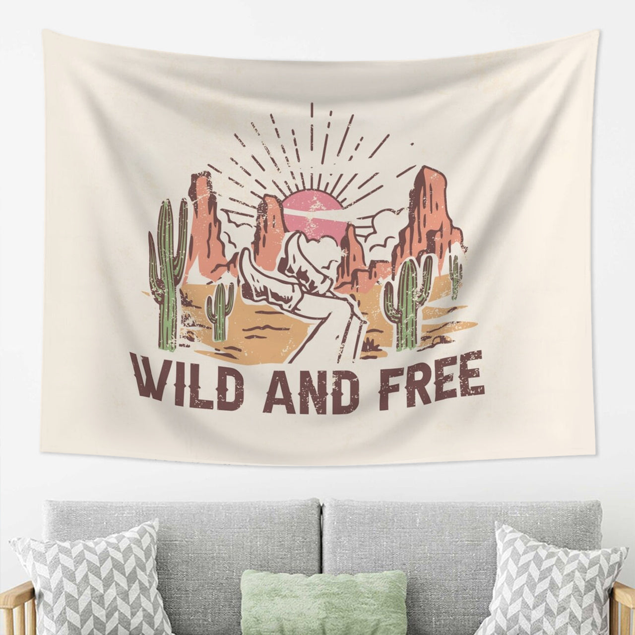 Cowgirl Wild And Free Tapestry