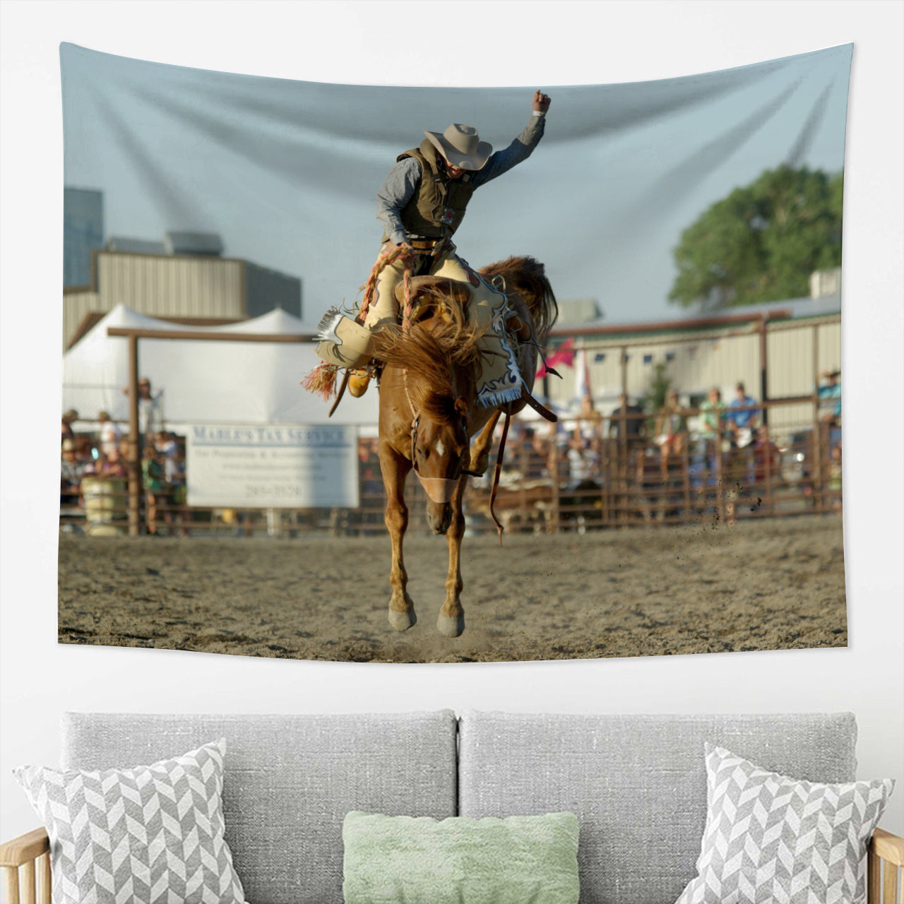 Horse Cowboy Rodeo Tapestry
