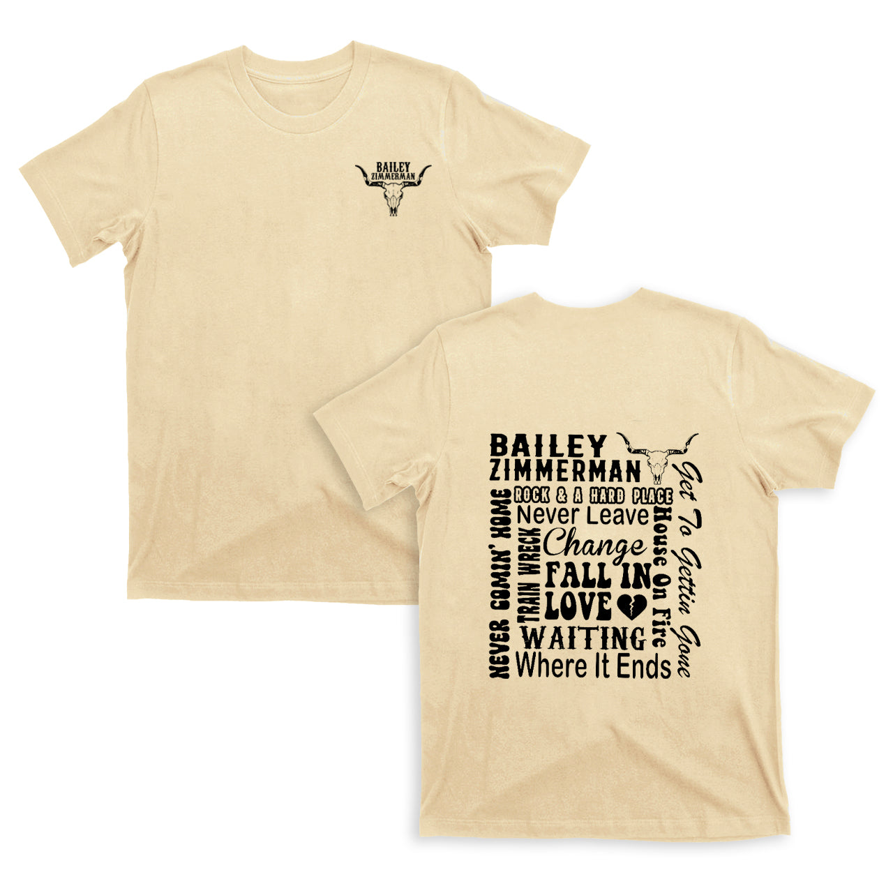 Bailey Zimmerman Songs T-shirt