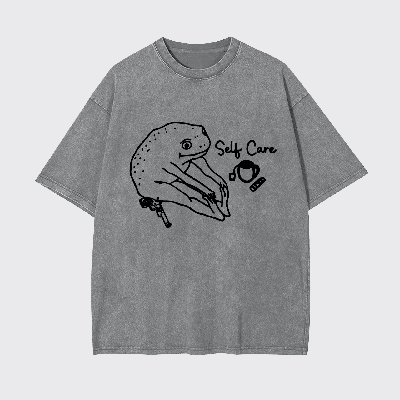 Funny Frog Self Care Garment-dye Tees
