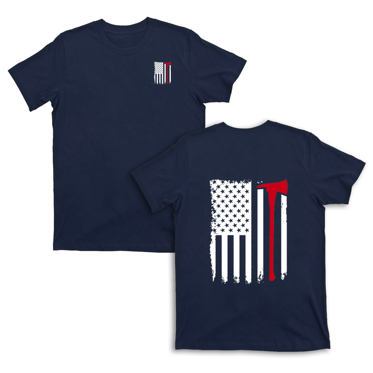 Fireman Axe American Flag T-shirt