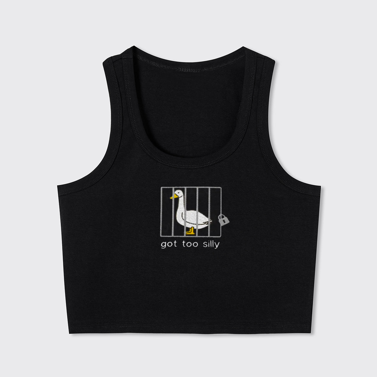 Got Too Silly Embroidered Tank Top