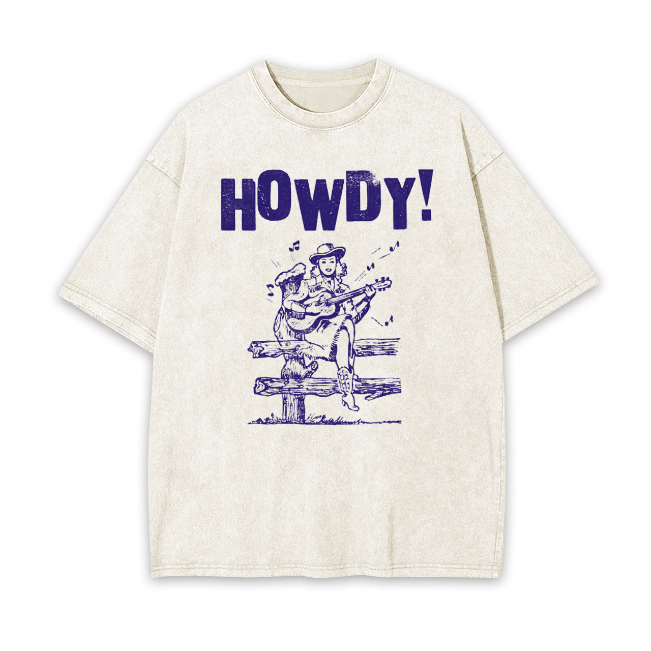 Howdy Cowgirl Love Country Music Garment-dye Tees